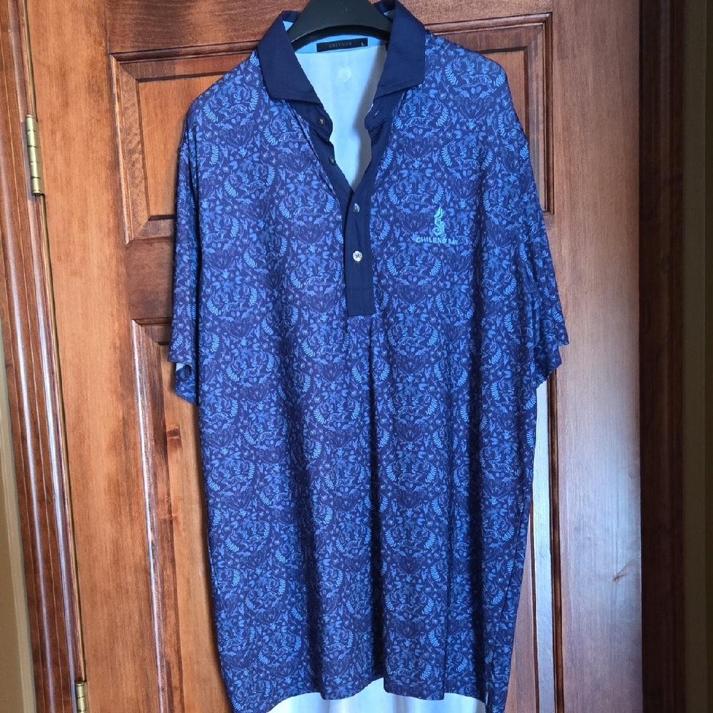 Men's Blue Patterned Polo Shirt Chileno Bay, Cabo